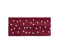 Winter Headbands Women Femmes bandeaux perles bandes de cheveux tricoté Turban Bandana automne hiver élastique bandeau chaud accessoires coiffure(Red)