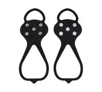 Winter Hiking Ice Grips - 5-Toothed Steel Crampons for Anti-Slip Traction on Snow | Cleats for Fishing, Mountaineering, Commuting & Running