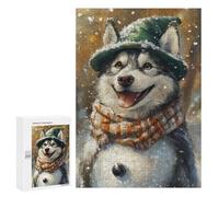 Winter Husky Adventure Puzzle 1000 Pièces Educa Jouet en Bois Cadeau Unique Décoration Intérieure Jeu Éducatif Challenge Toy Adultes Et Enfants À Partir De 14 Ans 300 PCS
