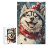 Winter Husky Fun Puzzle 1000 Pièces Educa Jouet en Bois Cadeau Unique Décoration Intérieure Jeu Éducatif Challenge Toy Adultes Et Enfants À Partir De 14 Ans 1000 PCS