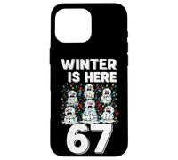 Winter is Here 67 Bonshommes de Neige fondants Amusants Coque pour iPhone 16 Pro Max