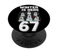 Winter is Here 67 Bonshommes de Neige fondants Amusants PopSockets PopGrip Adhésif