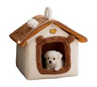 Winter-Katzenbett - Flauschiges, kuscheliges Katzenhaus mit Tragegriff | Bequemes, warmes Katzennest zum, Spielen | Geschlossene Fleece-Katzenhöhle für Zuhause, Schlafzimmer, Wohnung, Büro,