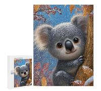 Winter Koala in Tree Puzzle 1000 Pièces Educa Jouet en Bois Cadeau Unique Décoration Intérieure Jeu Éducatif Challenge Toy Adultes Et Enfants À Partir De 14 Ans 500 PCS
