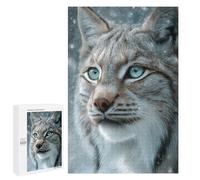 Winter Lynx Portrait-1 Puzzle 1000 Pièces Educa Jouet en Bois Cadeau Unique Décoration Intérieure Jeu Éducatif Challenge Toy Adultes Et Enfants À Partir De 14 Ans 1000 PCS