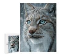 Winter Lynx Portrait-1 Puzzle 1000 Pièces Educa Jouet en Bois Cadeau Unique Décoration Intérieure Jeu Éducatif Challenge Toy Adultes Et Enfants À Partir De 14 Ans 500 PCS