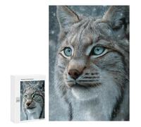 Winter Lynx Portrait-1 Puzzle 1000 Pièces Educa Jouet en Bois Cadeau Unique Décoration Intérieure Jeu Éducatif Challenge Toy Adultes Et Enfants À Partir De 14 Ans 300 PCS
