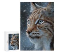 Winter Lynx Portrait Puzzle 1000 Pièces Educa Jouet en Bois Cadeau Unique Décoration Intérieure Jeu Éducatif Challenge Toy Adultes Et Enfants À Partir De 14 Ans 300 PCS