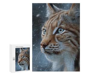 Winter Lynx Portrait Puzzle 1000 Pièces Educa Jouet en Bois Cadeau Unique Décoration Intérieure Jeu Éducatif Challenge Toy Adultes Et Enfants À Partir De 14 Ans 300 PCS