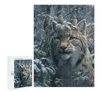 Winter Lynx with Birds-1 Puzzle 1000 Pièces Educa Jouet en Bois Cadeau Unique Décoration Intérieure Jeu Éducatif Challenge Toy Adultes Et Enfants À Partir De 14 Ans 500 PCS