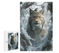 Winter Lynx with Birds-2 Puzzle 1000 Pièces Educa Jouet en Bois Cadeau Unique Décoration Intérieure Jeu Éducatif Challenge Toy Adultes Et Enfants À Partir De 14 Ans 1000 PCS