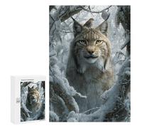 Winter Lynx with Birds-2 Puzzle 1000 Pièces Educa Jouet en Bois Cadeau Unique Décoration Intérieure Jeu Éducatif Challenge Toy Adultes Et Enfants À Partir De 14 Ans 300 PCS