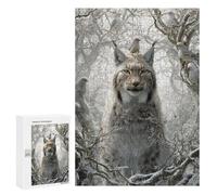 Winter Lynx with Birds Puzzle 1000 Pièces Educa Jouet en Bois Cadeau Unique Décoration Intérieure Jeu Éducatif Challenge Toy Adultes Et Enfants À Partir De 14 Ans 300 PCS