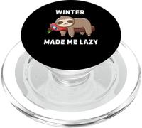 Winter Made Me Lazy Cute Sloth Design Amusant et Confortable PopSockets PopGrip pour MagSafe
