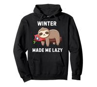 Winter Made Me Lazy Cute Sloth Design Amusant et Confortable Sweat à Capuche