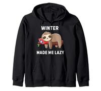 Winter Made Me Lazy Cute Sloth Design Amusant et Confortable Sweat à Capuche