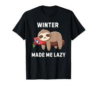 Winter Made Me Lazy Cute Sloth Design Amusant et Confortable T-Shirt