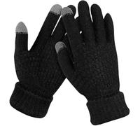 Winter Mittens Warm Knit Fingerless Gloves For Women - Thermal Gloves For Running Sking