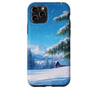 Winter Mountain - Forêt de pins enneigés, esthétique de la Coque pour iPhone 11 Pro