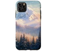 Winter Mountain - Forêt de pins enneigés, esthétique de la Coque pour iPhone 11 Pro Max
