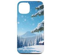 Winter Mountain - Forêt de pins enneigés, esthétique de la Coque pour iPhone 13