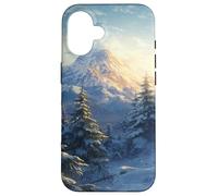 Winter Mountain - Forêt de pins enneigés, esthétique de la Coque pour iPhone 16