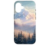 Winter Mountain - Forêt de pins enneigés, esthétique de la Coque pour iPhone 16
