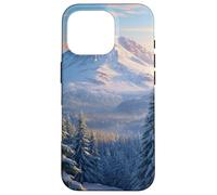 Winter Mountain - Forêt de pins enneigés, esthétique de la Coque pour iPhone 16 Pro