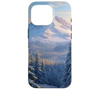 Winter Mountain - Forêt de pins enneigés, esthétique de la Coque pour iPhone 16 Pro
