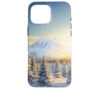Winter Mountain - Forêt de pins enneigés, esthétique de la Coque pour iPhone 16 Pro Max