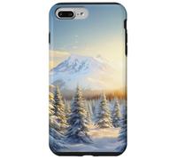 Winter Mountain - Forêt de pins enneigés, esthétique de la Coque pour iPhone 7 Plus/8 Plus
