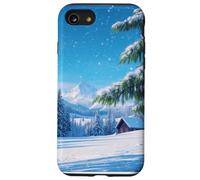 Winter Mountain - Forêt de pins enneigés, esthétique de la Coque pour iPhone SE (2020) / 7/8