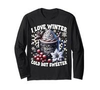 Winter Nights Coffee Graphic for Goth Mom Dark Hot Cocoa Manche Longue