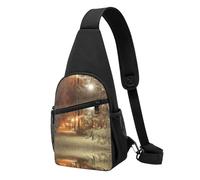 Winter Park Sac à bandoulière décontracté en polyester durable avec plusieurs poches et porte-clés et sangle réglable pour homme et femme