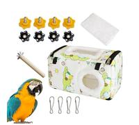 Winter Parrot House for Sleeping, Warm Bird Nest Parrot Bed, Cozy Bird Hammock with Cotton Parakeet Bed, Parrot Nest for Parakeets, Cockatiels, Conures, Comfortable Bird Shelter