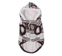 Winter Pet Clothes | Cute Snowflake Hooded Costume for Dogs/Cats | Plush Cotton Warm Outfit | 5 Size Choices | Easy on - Off Buttons (16 Size)