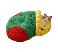 Winter Pet House, Cat Hideaway Tent, Dog Bed With Cushion, Holiday-Themed Pet Furniture, Comfortable Pet, Cat Bed for Winter, Christmas Cat Nest for Cats and Dogs