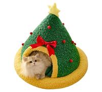 Winter Pet House, Cat Hideaway Tent, Dog Bed With Cushion, Holiday-Themed Pet Furniture, Comfortable Pet, Cat Bed for Winter, Christmas Cat Nest for Cats and Dogs