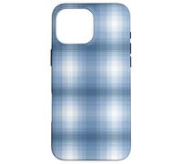 Winter Plaid Collection - Cozy Powder Blue Pattern Coque pour iPhone 16 Pro Max