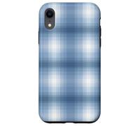 Winter Plaid Collection - Cozy Powder Blue Pattern Coque pour iPhone XR