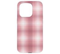 Winter Plaid Collection - Greyish Pink Print Flannel Pattern Coque pour iPhone 15 Pro