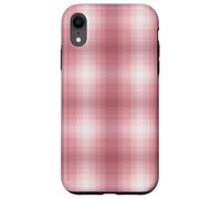 Winter Plaid Collection - Greyish Pink Print Flannel Pattern Coque pour iPhone XR