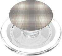 Winter Plaid Collection - Light Grey Print Pattern PopSockets PopGrip pour MagSafe