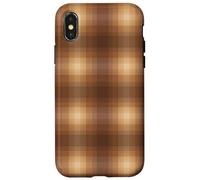 Winter Plaid Collection - Maple Chestnut Pattern Coque pour iPhone X/XS