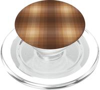 Winter Plaid Collection - Maple Chestnut Pattern PopSockets PopGrip pour MagSafe
