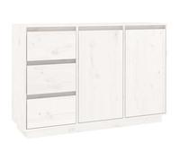 “Winter Sale""TOP Armoire/Cabinet à tiroirs Blanc - Buffet Blanc 111x34x75cm - bois massif de pin PRO71184