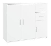 “Winter Sale""TOP Armoire/Cabinet à tiroirs Blanc - Buffet Blanc 91x29,5x75cm - bois d'ingénierie PRO24962