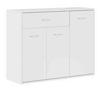 “Winter Sale""TOP Armoire/Cabinet à tiroirs Blanc - Buffet Blanc brillant 88x30x70cm - bois d'ingénierie PRO88647