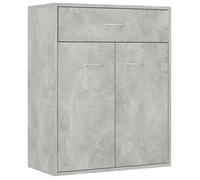 “Winter Sale""TOP Armoire/Cabinet à tiroirs Gris - Buffet Gris béton 60x30x75cm - bois d'ingénierie PRO78929