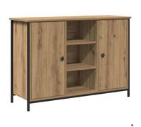 “Winter Sale""TOP Armoire/Cabinet à tiroirs Marron - Buffet chêne artisanal 100x35x70cm - bois d'ingénierie PRO80841